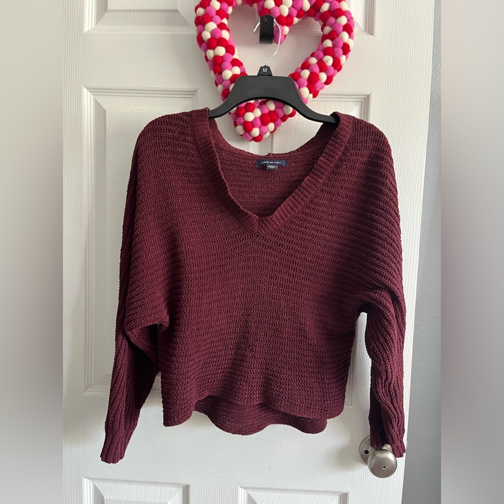 Maroon long sleeve shirt
